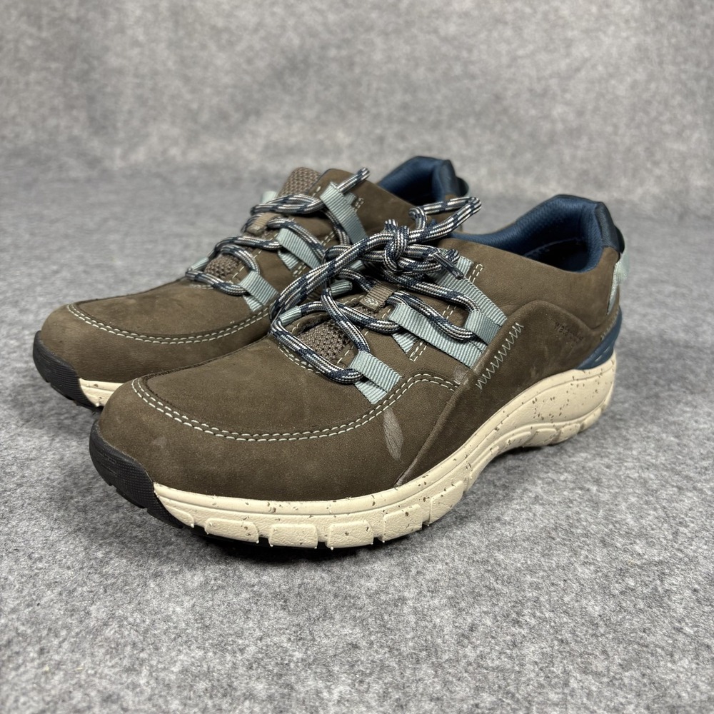 Clarks Wave Walk‎ Waterproof Hiking Shoes 6.5 Brown Leather Comfort Trail